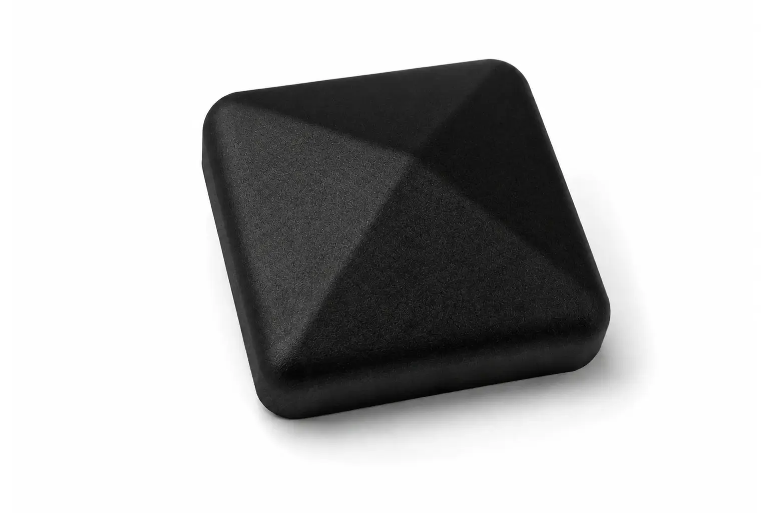 Aluminum Post Cap For 3 Channel Post in deep matte black powder-coated finish