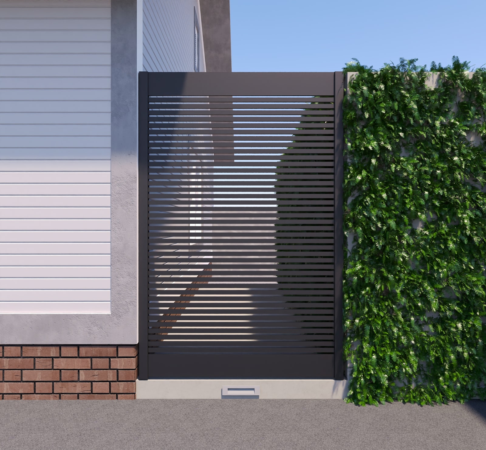 San Francisco Style Aluminum Side Panel, 4 ft wide × 6 ft high, Black
